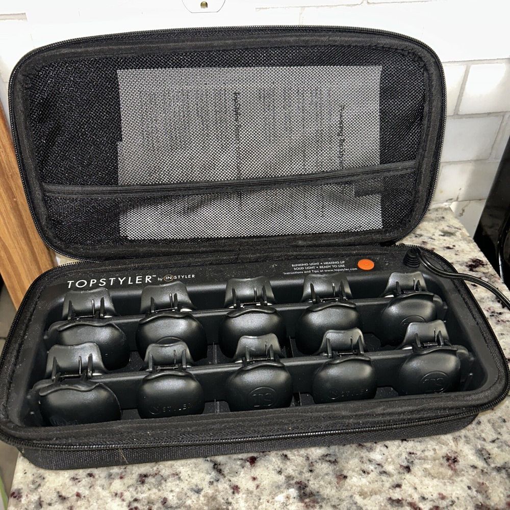 TopStyler by‎ InStyler Heated Ceramic Styling Shells Hair Curlers with Case